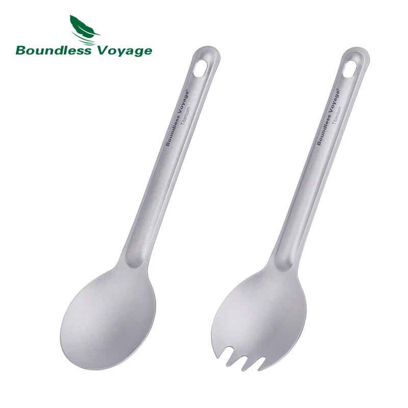 Camp Spork Set - Bezgraniczna podróż tytanowa sztućce wielokrotnego użytku