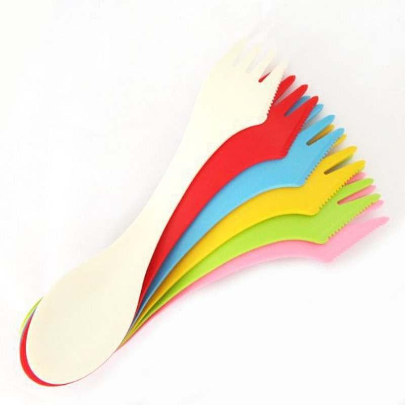 Camp Spork Set - 6-częściowy zestaw przyborów kempingowych 3 w