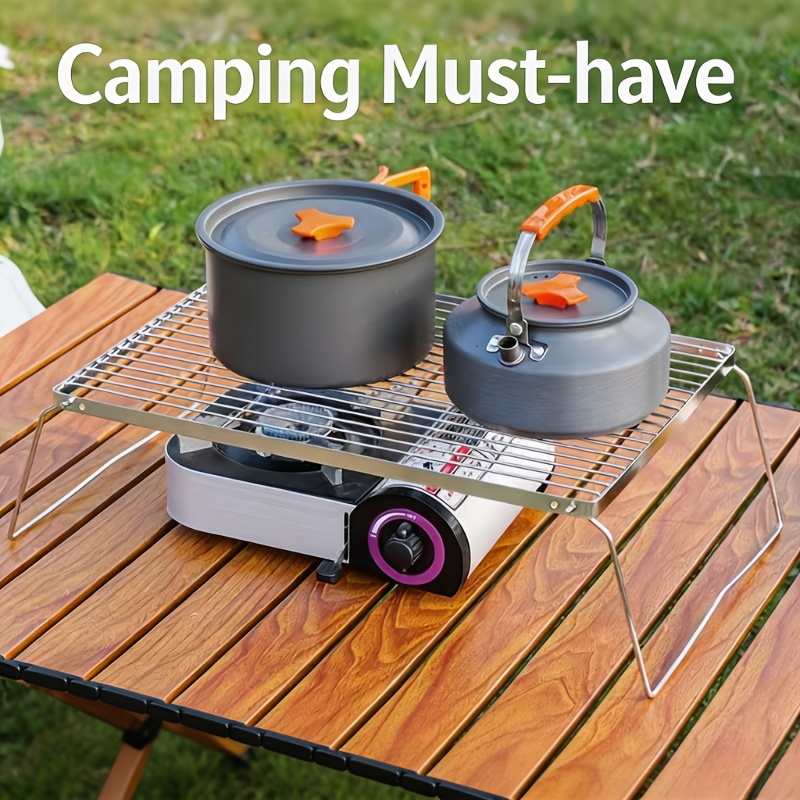 Camping Cooking Griddle - Przenośny Składany Stojak na Ognisko ze