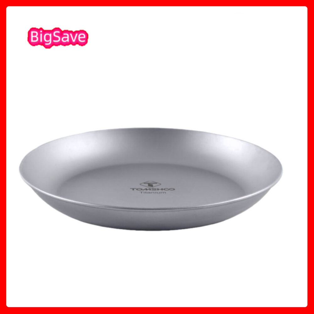 Camping Outdoor Cooking Equipment - Przenośny Tytanowy Okrągły Talerz Kempingowy Ultralekka