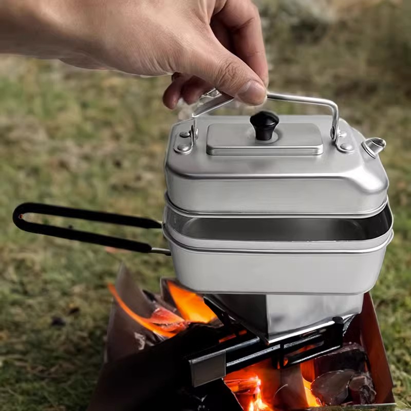 Camping Cooking Kitchen Set - Ultralekki przenośny piknikowy czajnik turystyczny do