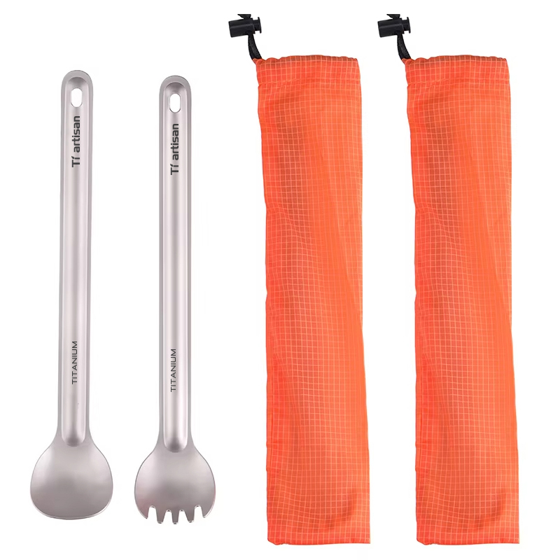 Camp Spork Set - Tiartisan czyste sztućce tytanowe ultralekka łyżka