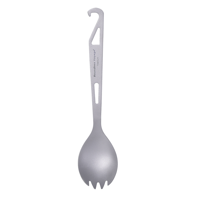 Camp Spork Set - Boundless Voyage 3-w-1 Tytanowy Zestaw Sztućców