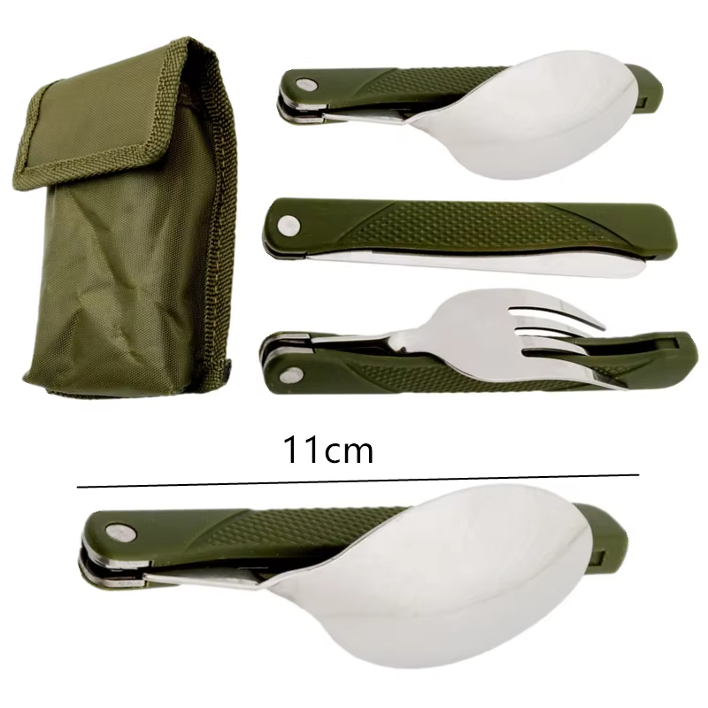 Camp Spork Set - Długi zestaw naczyń kempingowych: sztućce ze