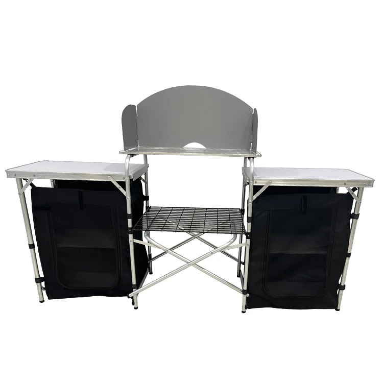 Camping Cooking Table - Przenośny aluminiowy składany stół kuchenny do