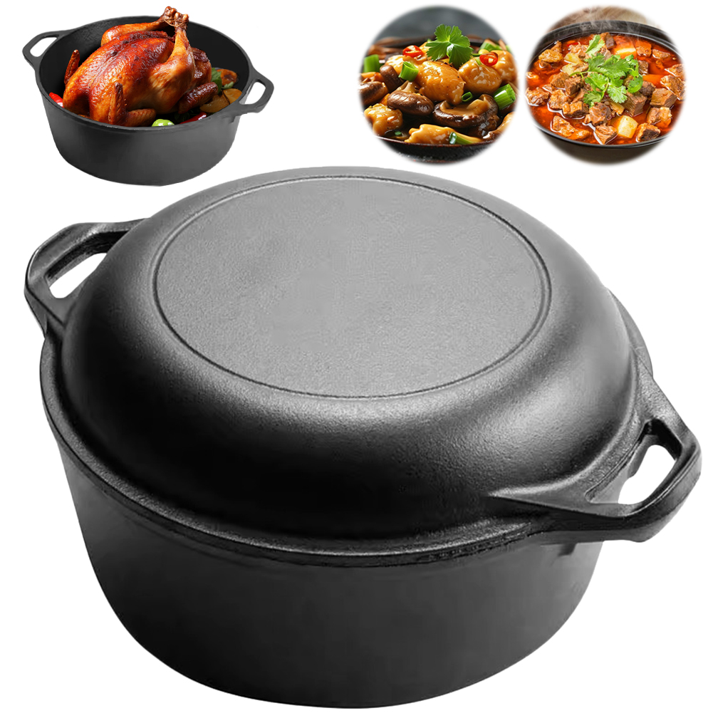 Garnek żeliwny 2 w 1 z podwójn – Camping Cooking Kitchen Set recenzja i cena