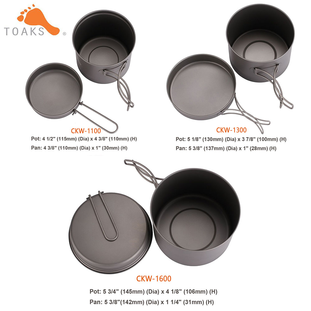 TOAKS zestaw garnków ultralekk – Camping Cooking Kitchen Set recenzja i cena