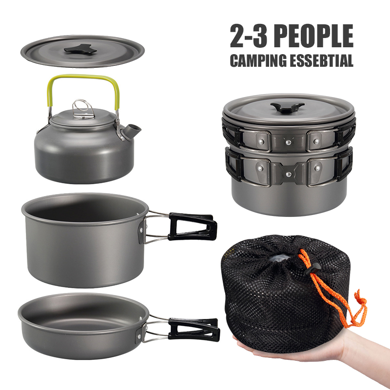 WESTTUNE Zestaw naczyń kemping – Camping Cooking Kitchen Set recenzja i cena