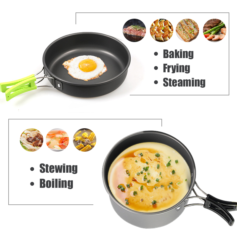 WESTTUNE Zestaw naczyń kemping – Camping Cooking Kitchen Set recenzja i cena