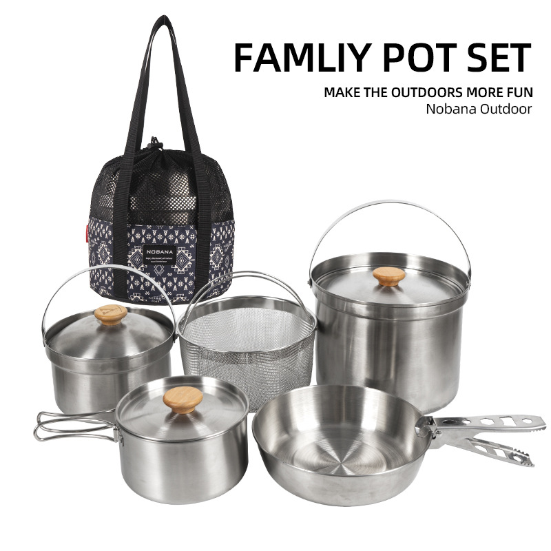 NOBANA najnowszy zestaw garnkó – Camping Cooking Kitchen Set recenzja i cena