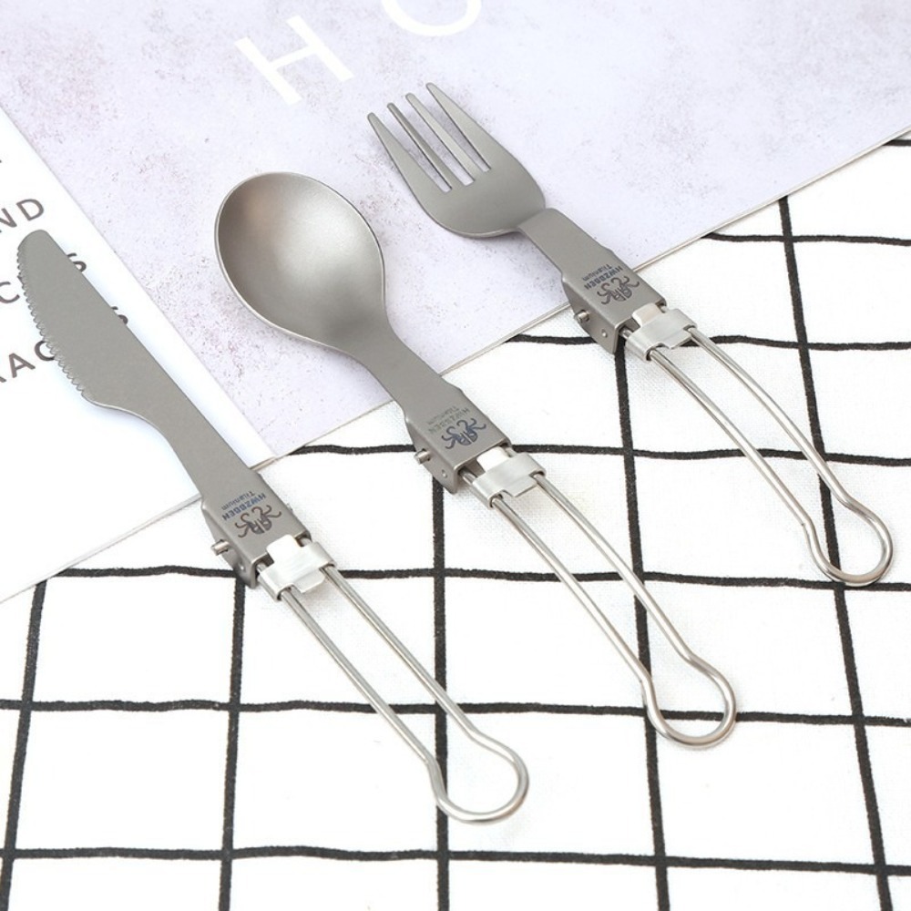 Półpolerowany Tytanowy Składan – Camp Spork Set recenzja i cena
