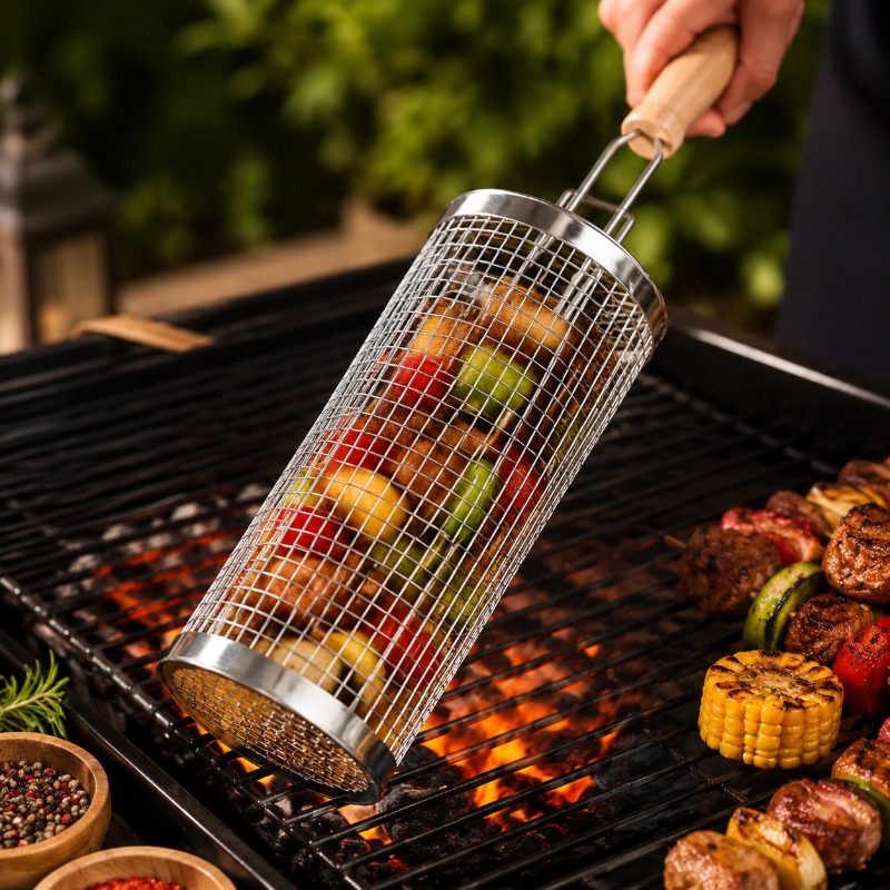 Zestaw okrągłych koszy do gril – Camping Cooking Griddle recenzja i cena