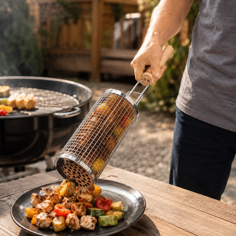 Zestaw okrągłych koszy do gril – Camping Cooking Griddle recenzja i cena