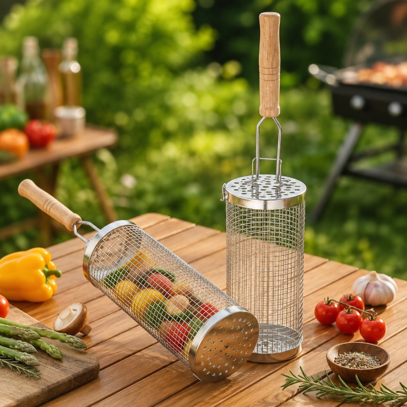 Zestaw okrągłych koszy do gril – Camping Cooking Griddle recenzja i cena