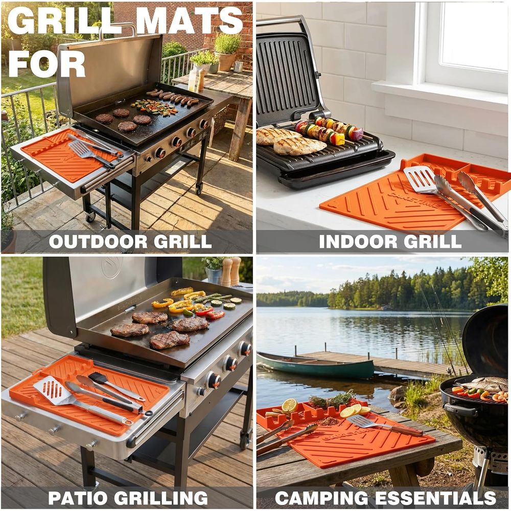 Silikonowe maty do grilla lub  – Camping Cooking Griddle recenzja i cena