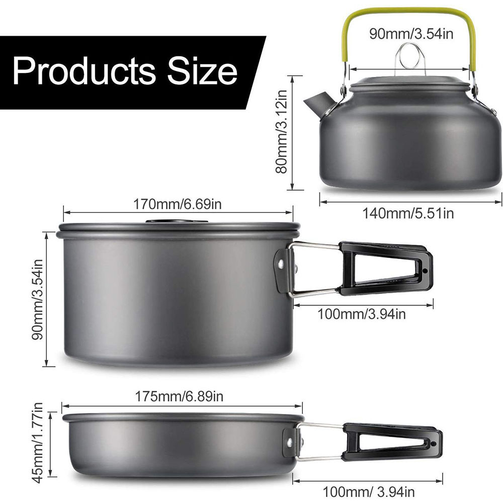 Zestaw naczyń kuchennych do bi – Camping Outdoor Cooking Equipment recenzja i cena